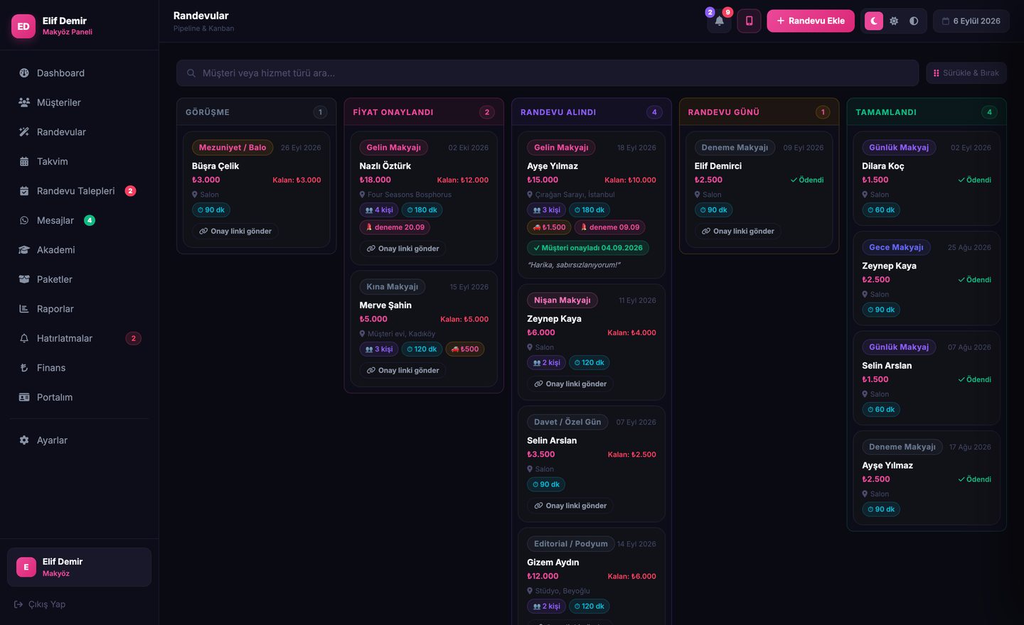 Randevu kanban