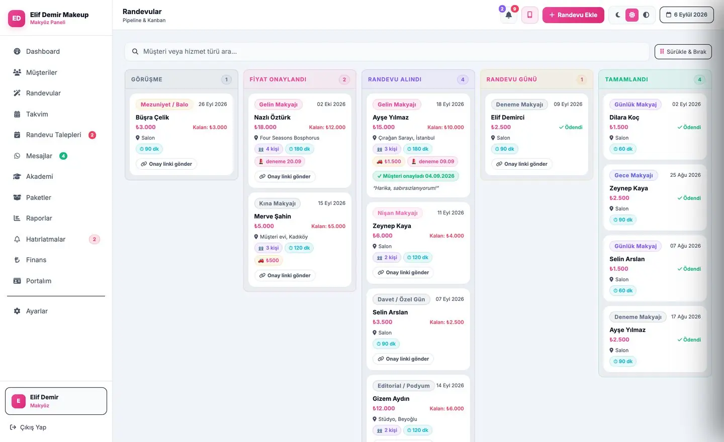 Randevu kanban