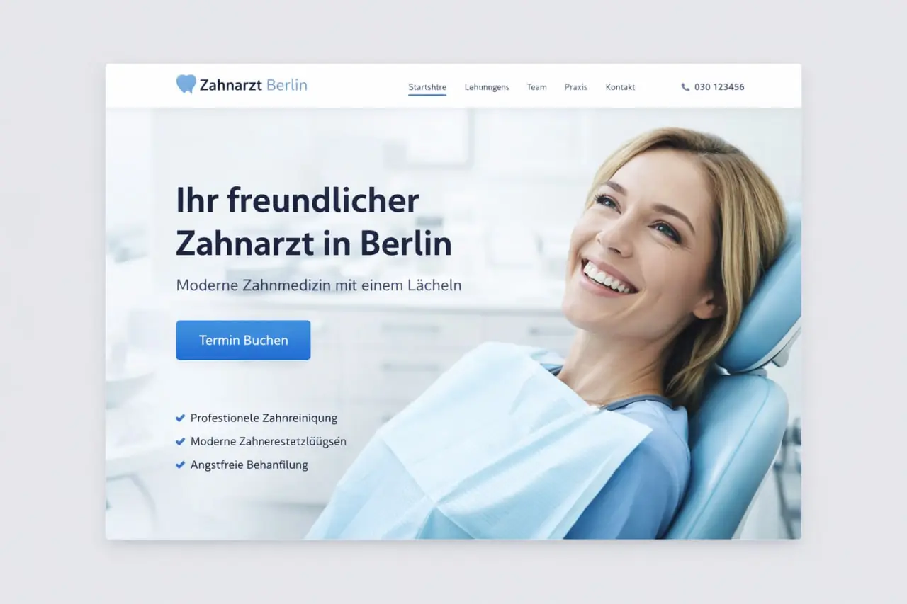 Designkonzept für eine Zahnarztpraxis